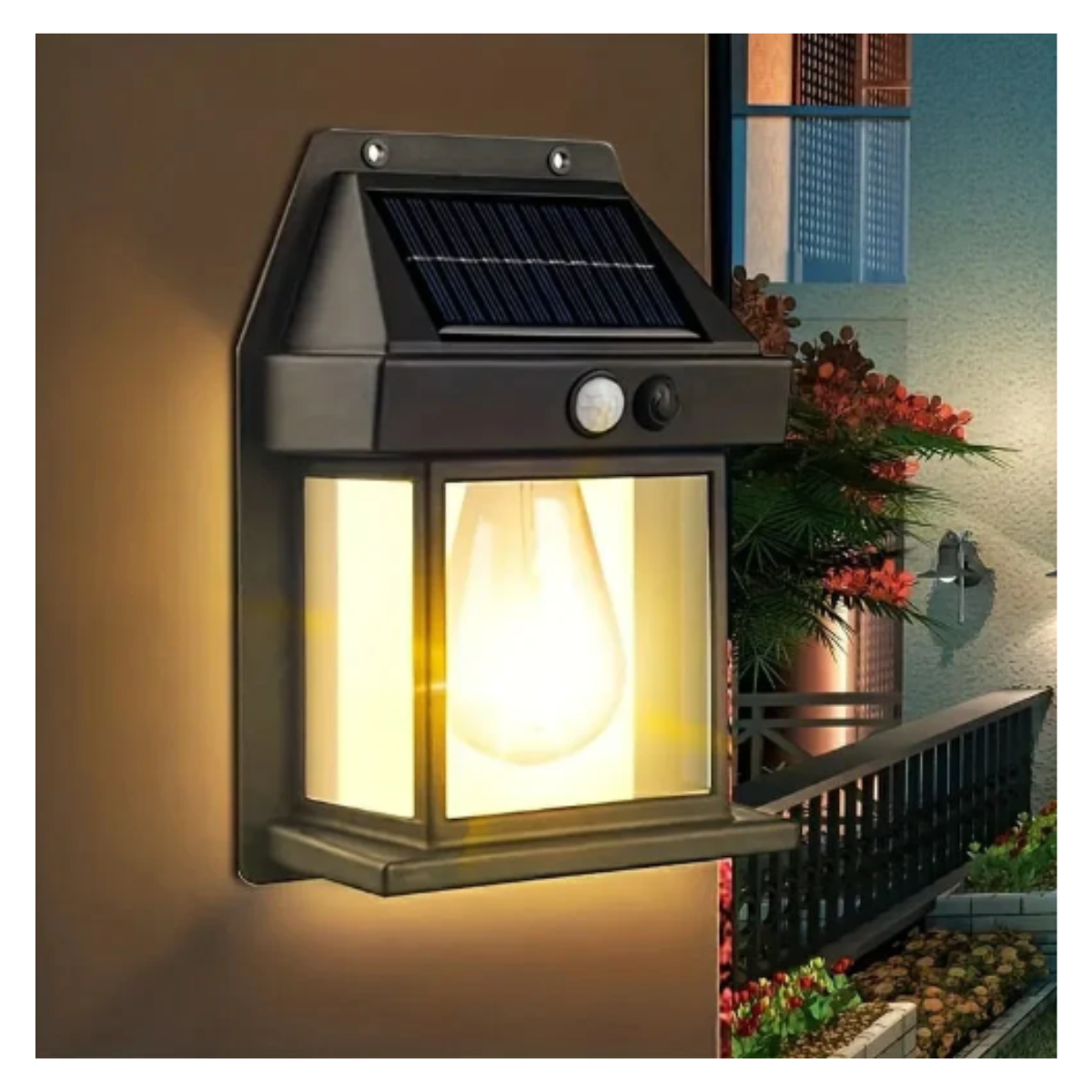 Farol Solar De Pared + Sensor Movimiento